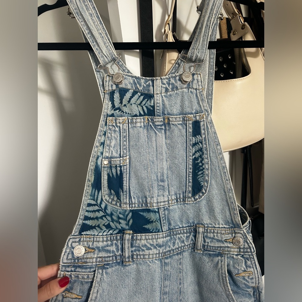 & Denim custom painted overalls